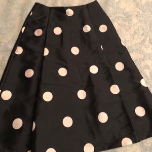 Kate Spade black and blush polka dot skirt